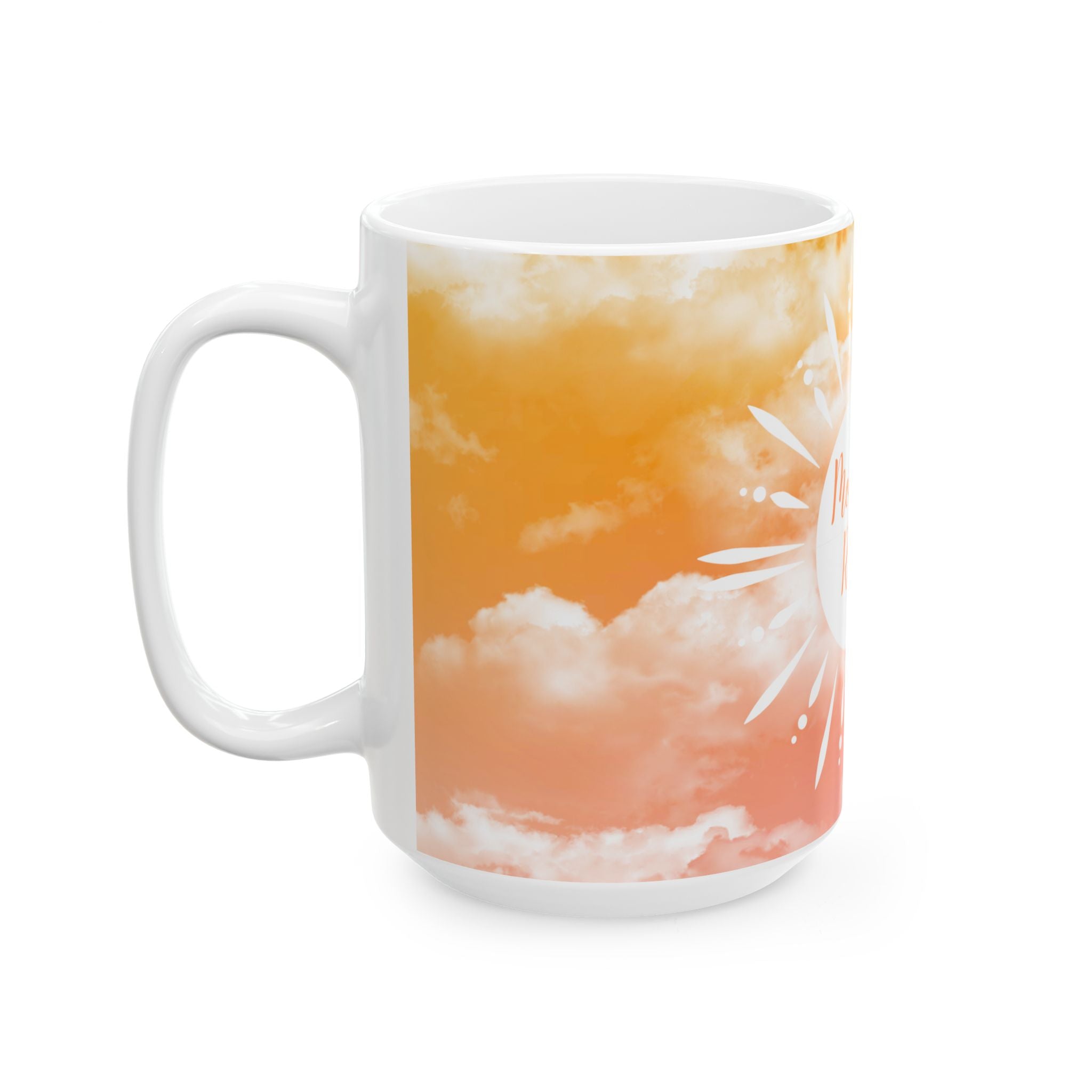Morning Ritual Ceramic Mug, 15 oz