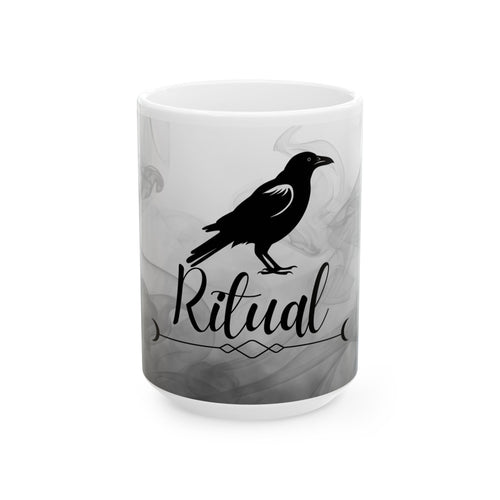 Morning Ritual Ceramic Mug, 15 oz
