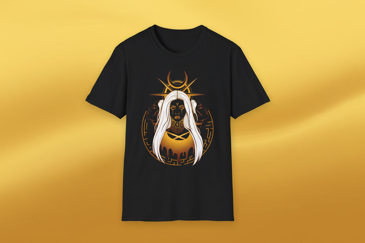 Whimsical Hecate T-Shirt - Yellow Gold Gradient